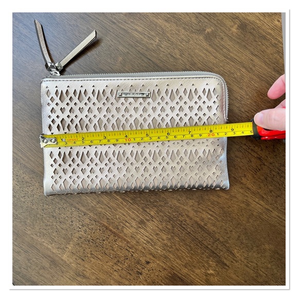 STELLA & DOT Perforated Golden Bronze Double Clutch - Picture 7 of 11